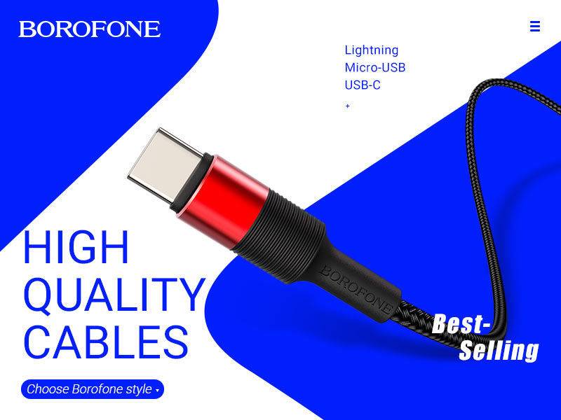 BOROFONE X Series USB Cable Collection