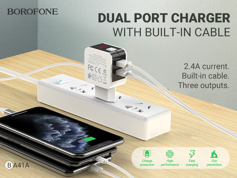 BOROFONE BA41A Power lake dual port charger