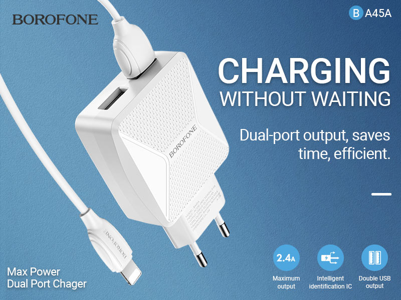 BOROFONE BA45A Max power dual port charger