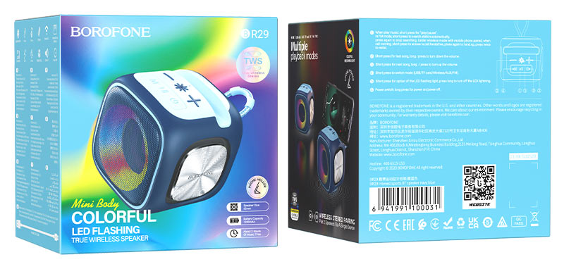 borofone br29 interest bt speaker packaging navy blue