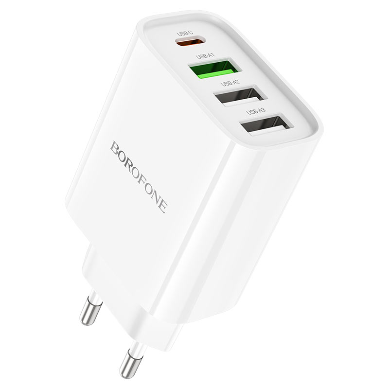 borofone ba79a clever 4ports 1c3a pd20w wall charger eu ports