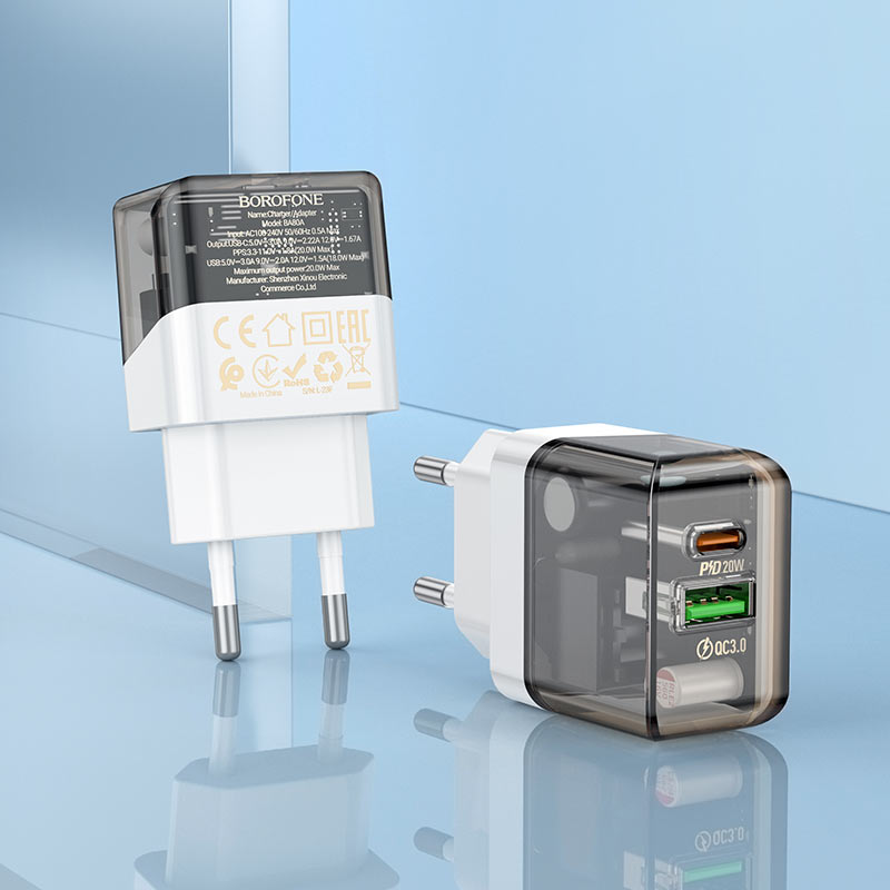 Зарядное устройство BA80A Scenery PD20W+QC3.0 EU набор