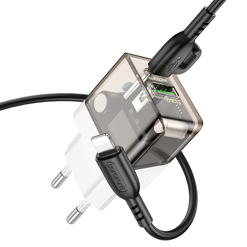 borofone ba80a scenery pd20w qc3 wall charger eu set usbc ltn charge