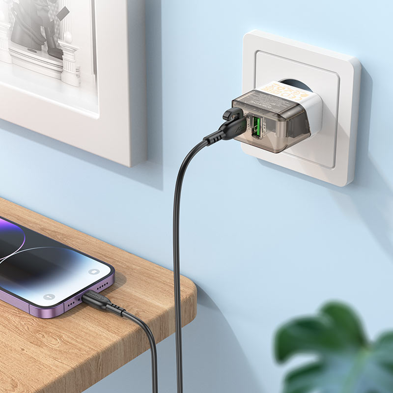 borofone ba80a scenery pd20w qc3 wall charger eu set usbc ltn desk