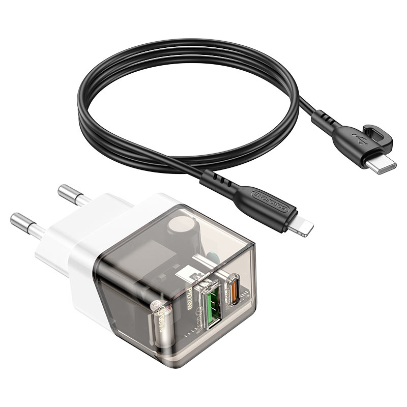 borofone ba80a scenery pd20w qc3 wall charger eu set usbc ltn kit