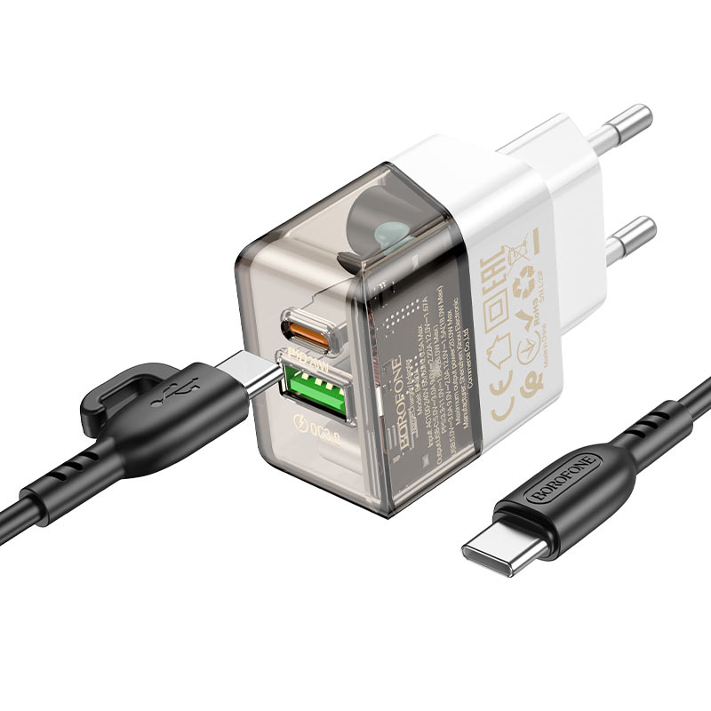 borofone ba80a scenery pd20w qc3 wall charger eu set usbc usbc