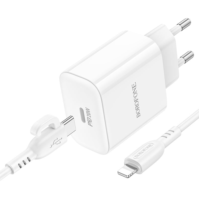 borofone ba81a 1xport pd20w wall charger eu set usbc ltn